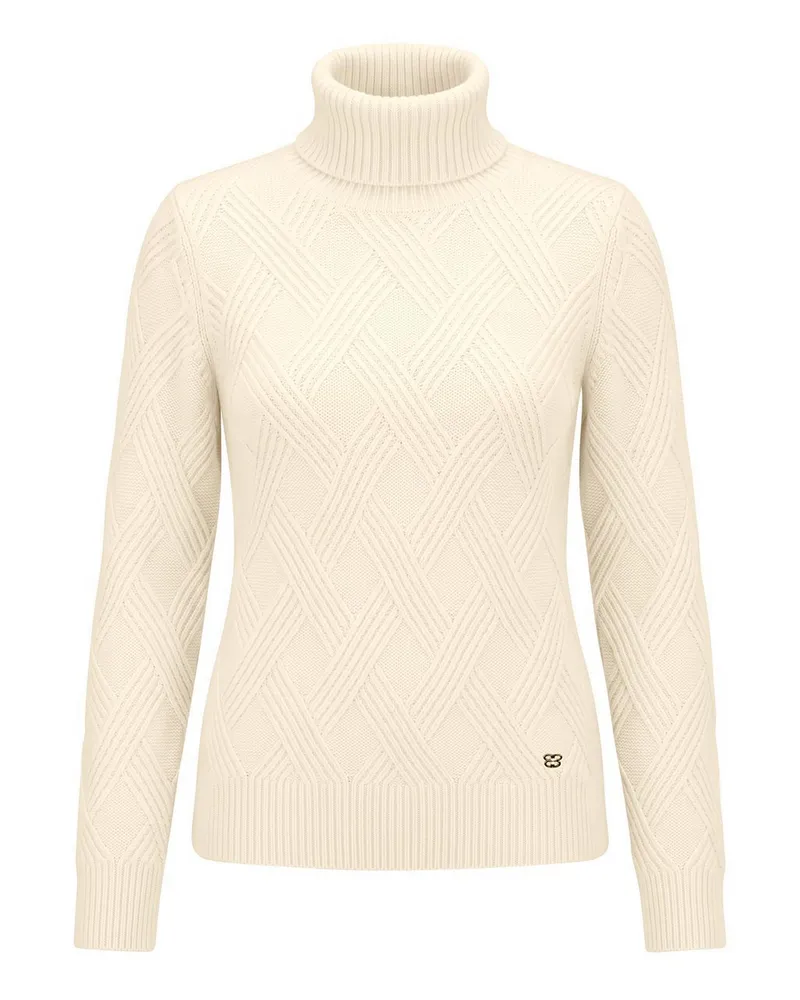 FADENMEISTER BERLIN Rollkragen-Pullover  weiss Weiss