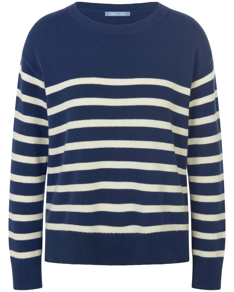 DAY.LIKE Rundhals-Pullover  blau Blau