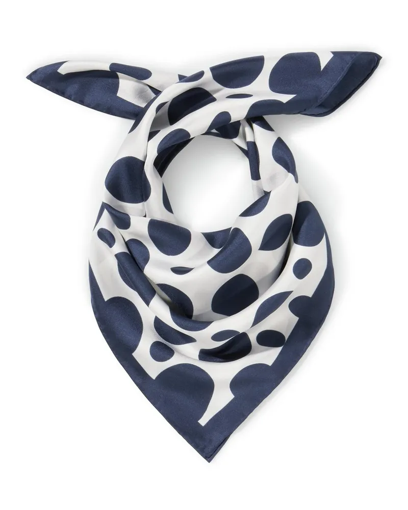 Peter Hahn Nicki-Tuch aus hochwertigem Seiden-Twill  blau Blau