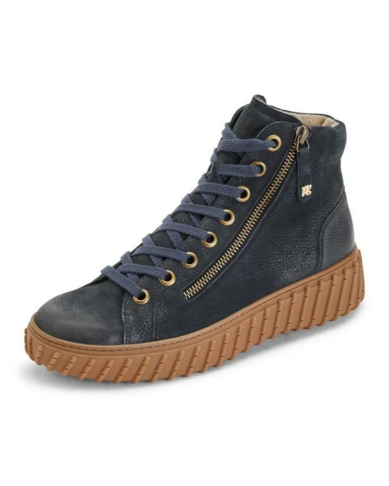 paul green Schnür-Stiefelette  blau Blau