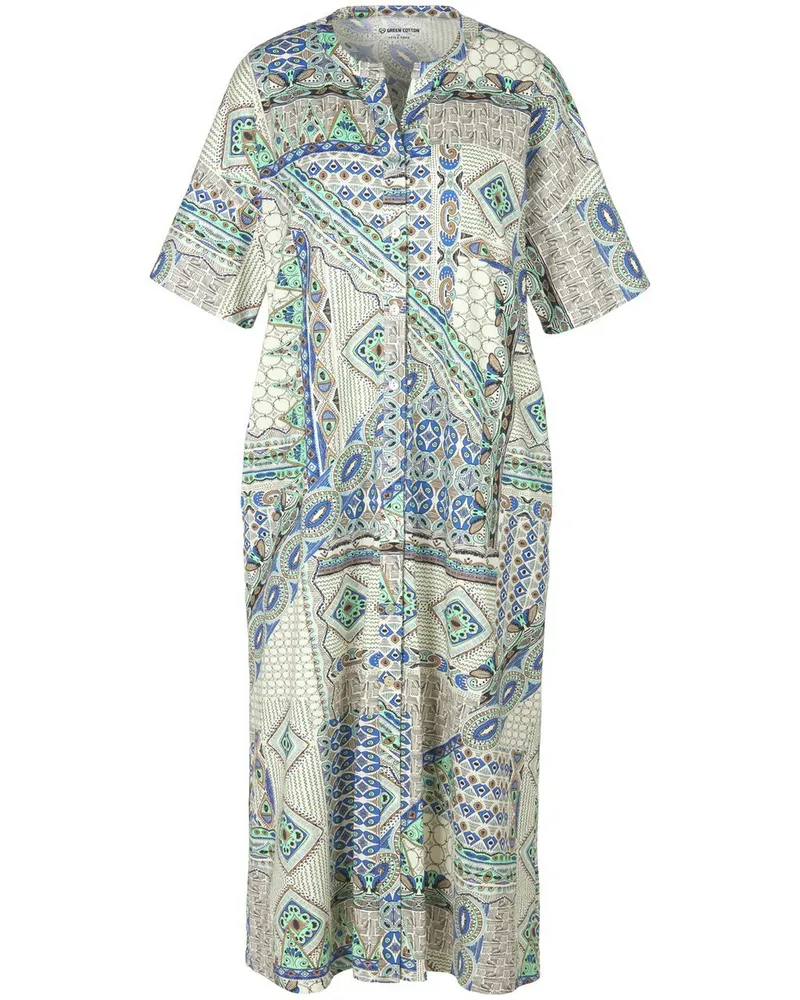Green Cotton Jersey-Kleid Dorthe  mehrfarbig Mehrfarbig