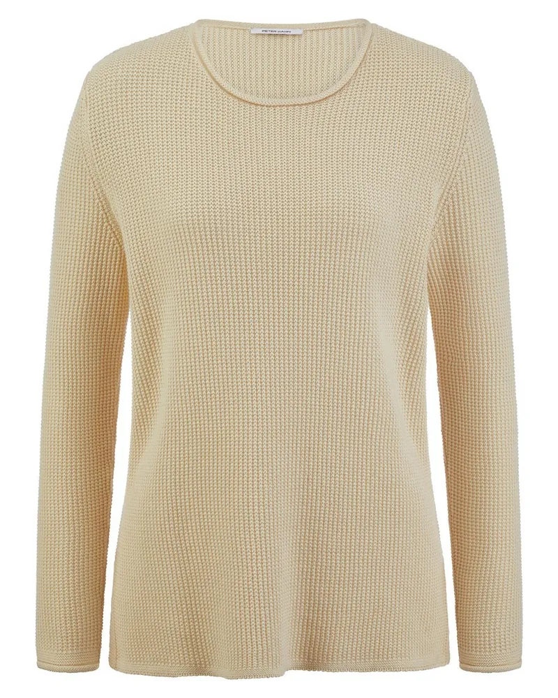 Peter Hahn Rundhals-Pullover  weiss Weiss