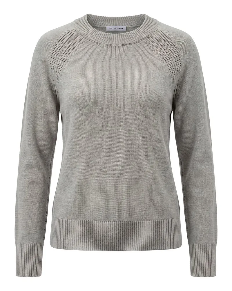 Peter Hahn Rundhals-Pullover  grau Grau