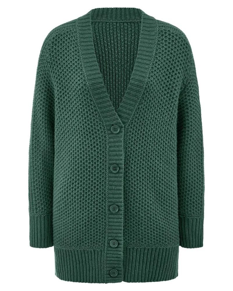 FADENMEISTER BERLIN Long-Strickjacke  türkis Türkis
