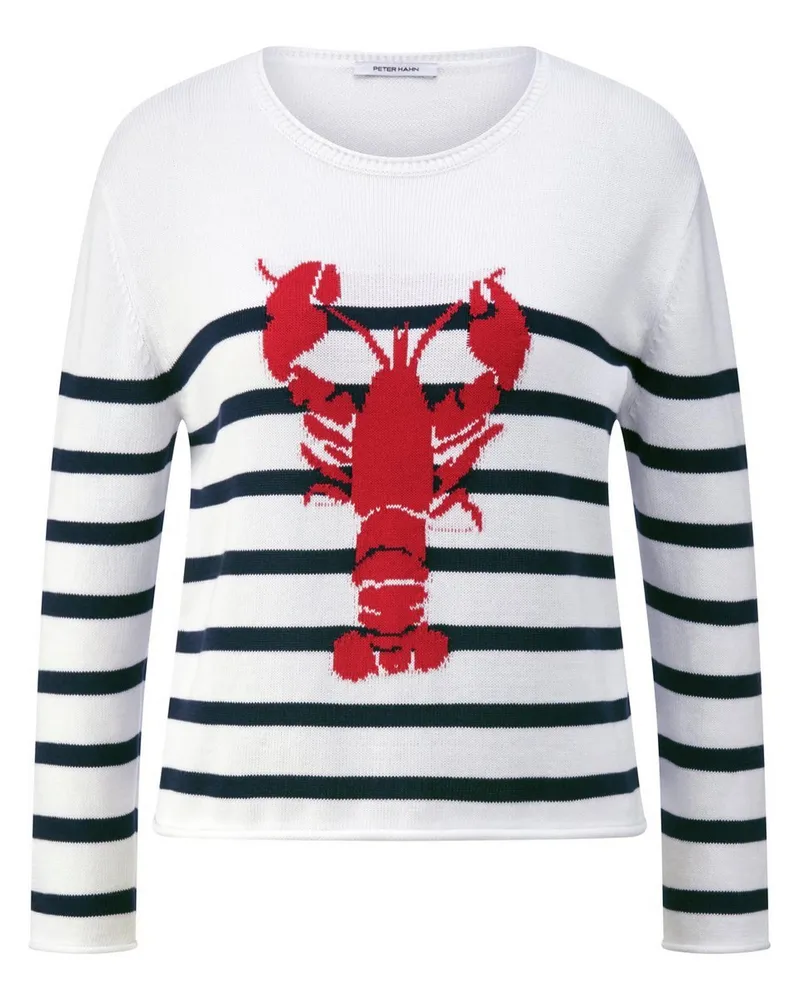 Peter Hahn Rundhals-Pullover 3/4-Arm  weiss Weiss