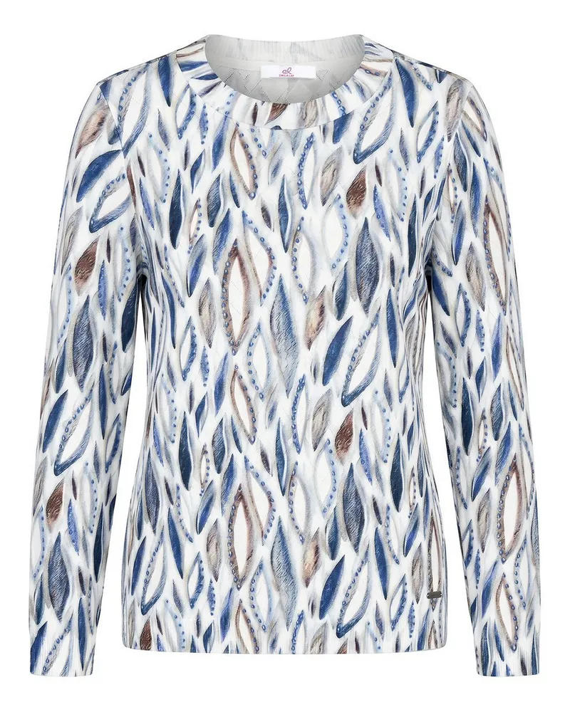 Emilia Lay Rundhals-Pullover  weiss Weiss
