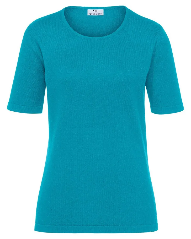 Peter Hahn Rundhals-Pullover aus Seide Kaschmir  türkis Türkis
