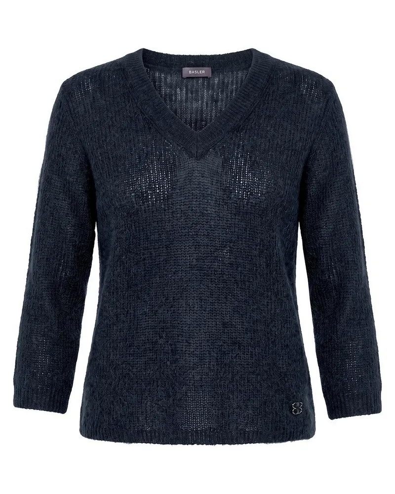 Basler V-Pullover 3/4-Arm  blau Blau