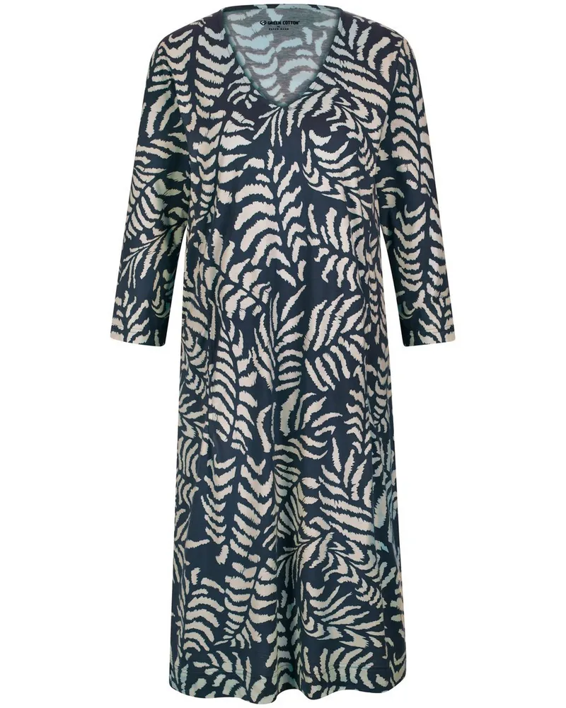 Green Cotton Jersey-Kleid Emilie  blau Blau