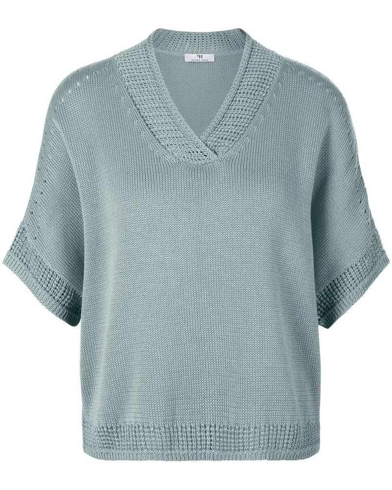 Peter Hahn V-Pullover  blau Blau
