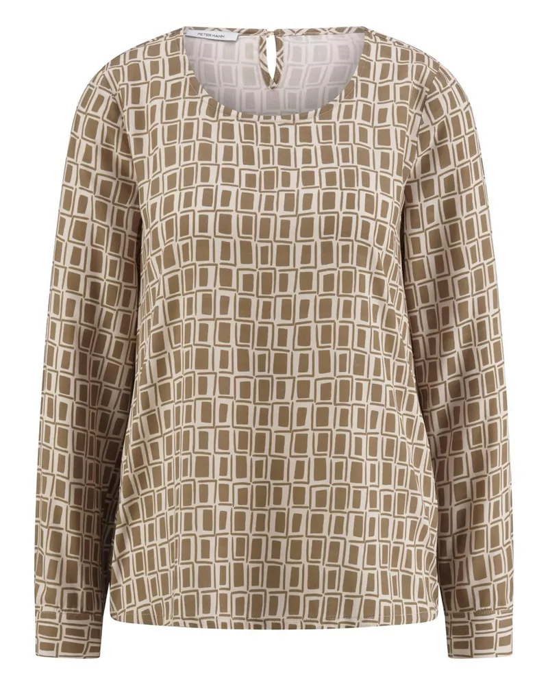 Peter Hahn Bluse Rundhals-­Ausschnitt  beige Beige