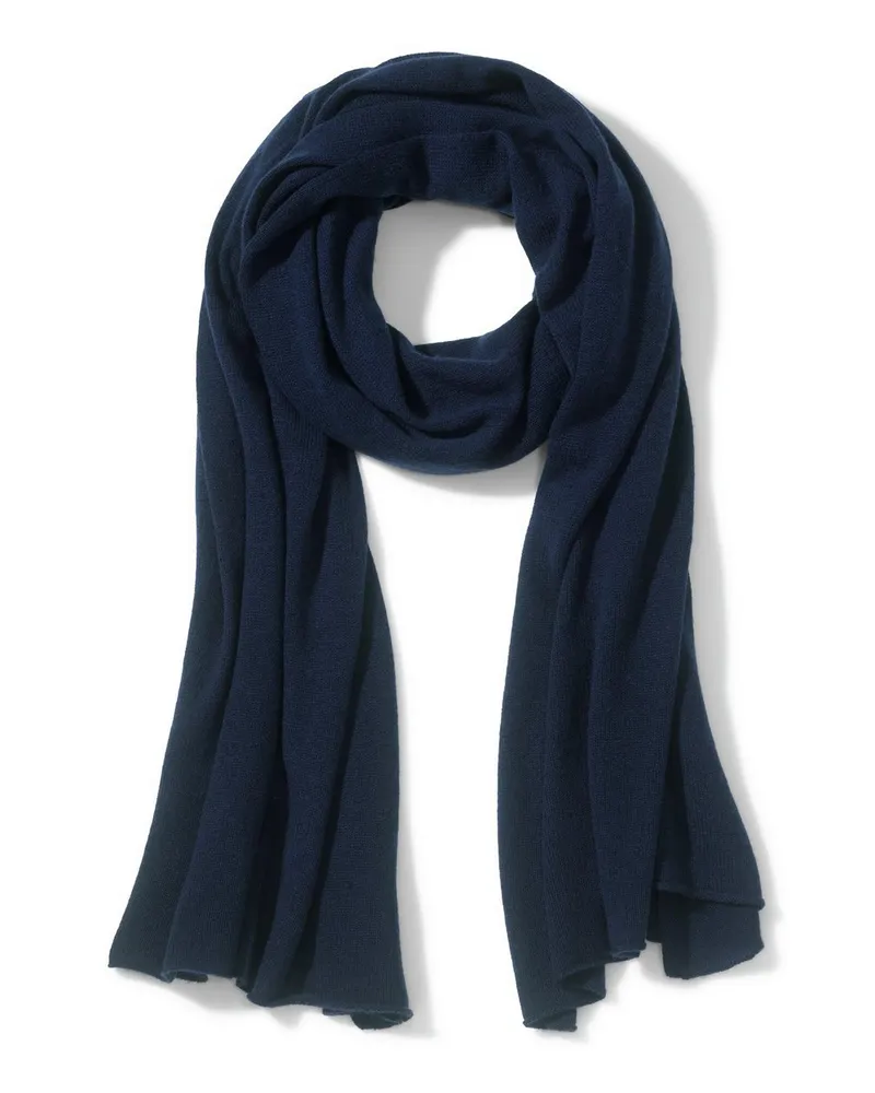 Peter Hahn Strickschal  blau Blau