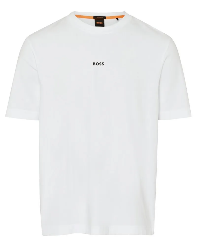 HUGO BOSS Rundhals-Shirt „TChup“  weiss Weiss