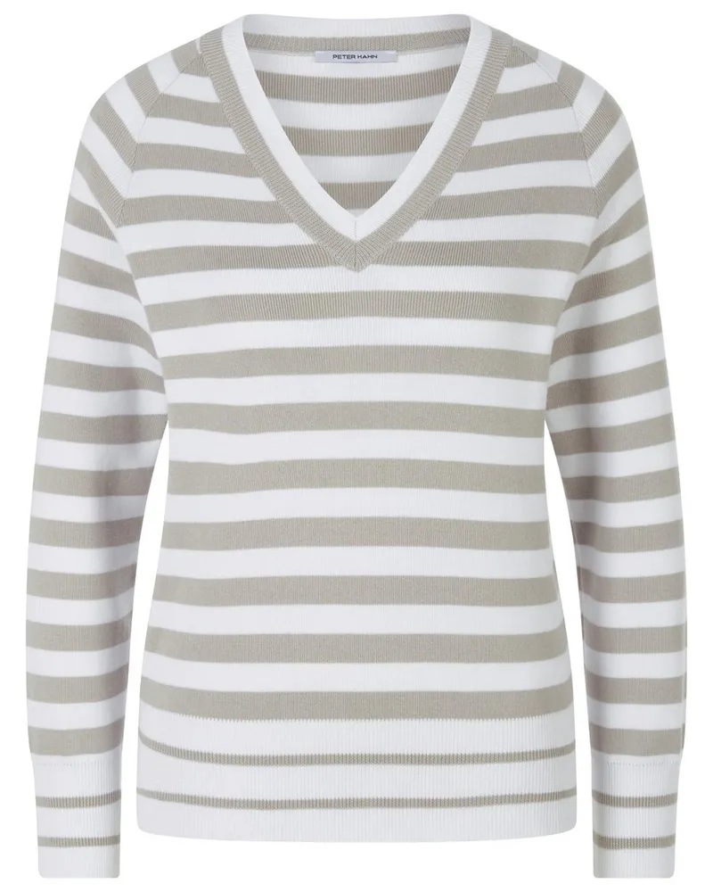 Peter Hahn V-Pullover aus 100% SUPIMA®-Baumwolle  mehrfarbig Mehrfarbig