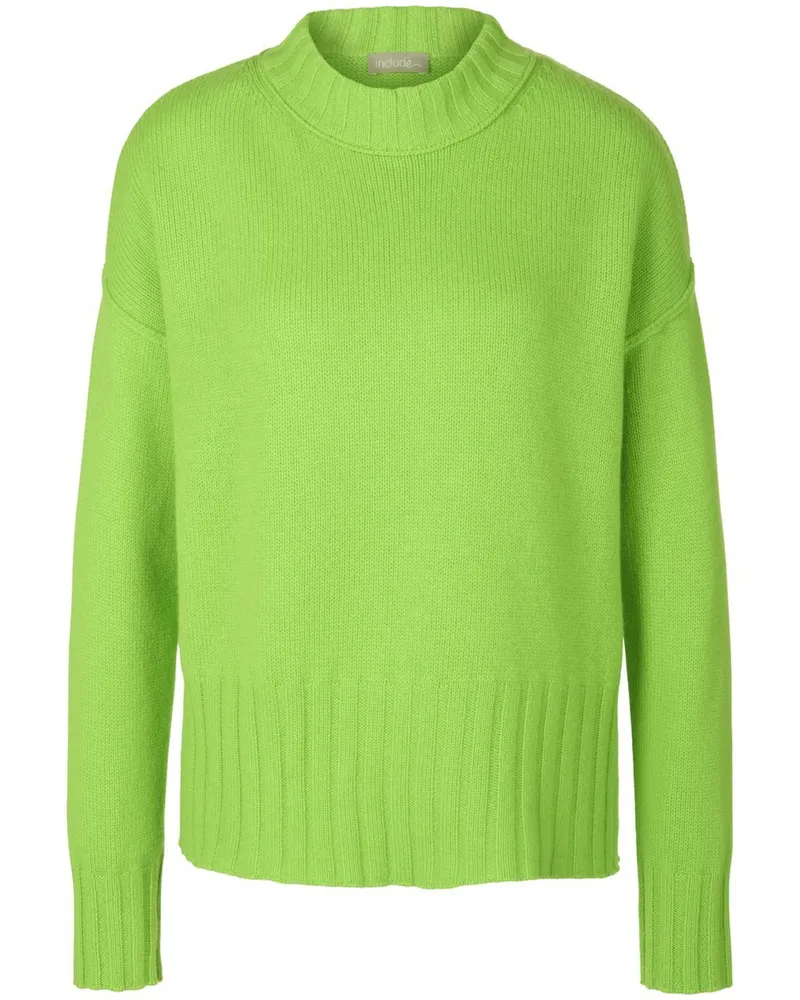 Include Rundhals-Pullover aus Schurwolle und Kaschmir  grün Grün