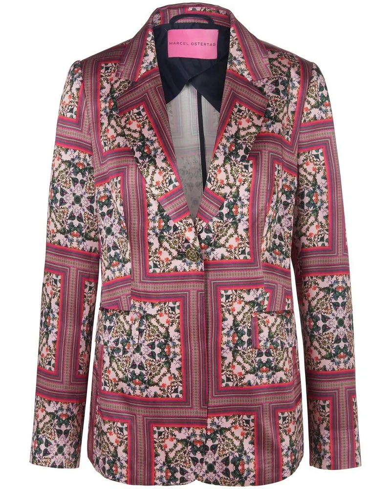 Marcel Ostertag Long-Blazer  mehrfarbig Mehrfarbig