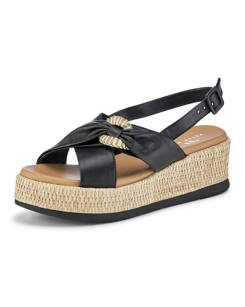 Peter Hahn Plateau-Sandale  schwarz Schwarz