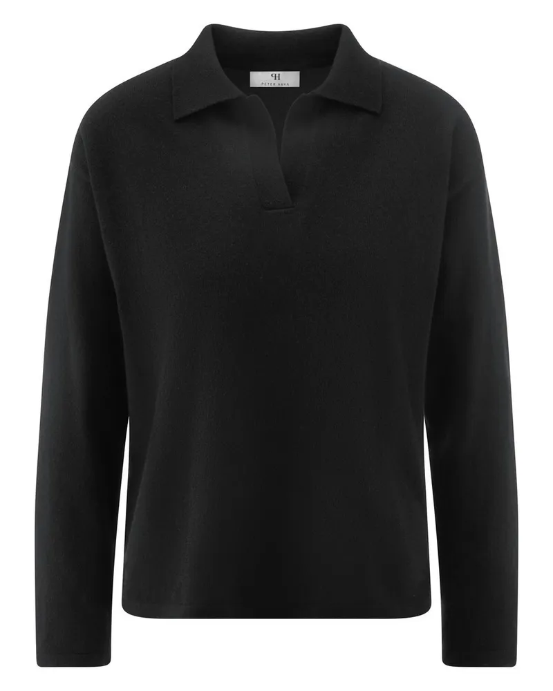 Peter Hahn Polo-Pullover  schwarz Schwarz