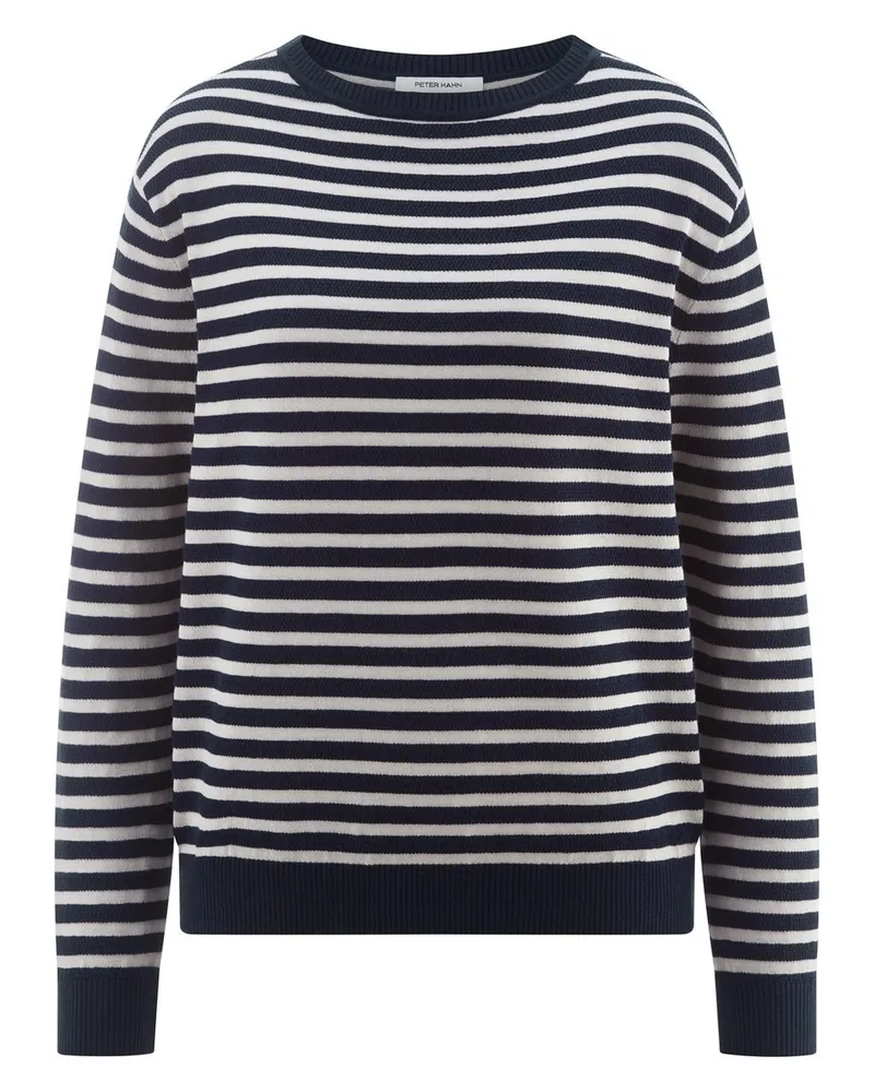 Peter Hahn Rundhals-Pullover aus 100% SUPIMA®-­Baumwolle  blau Blau