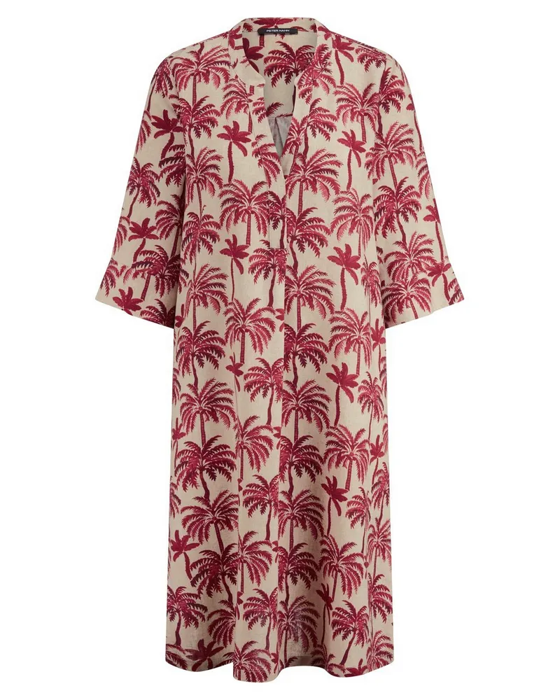 Peter Hahn Kleid Rundhals-Ausschnitt  beige Beige
