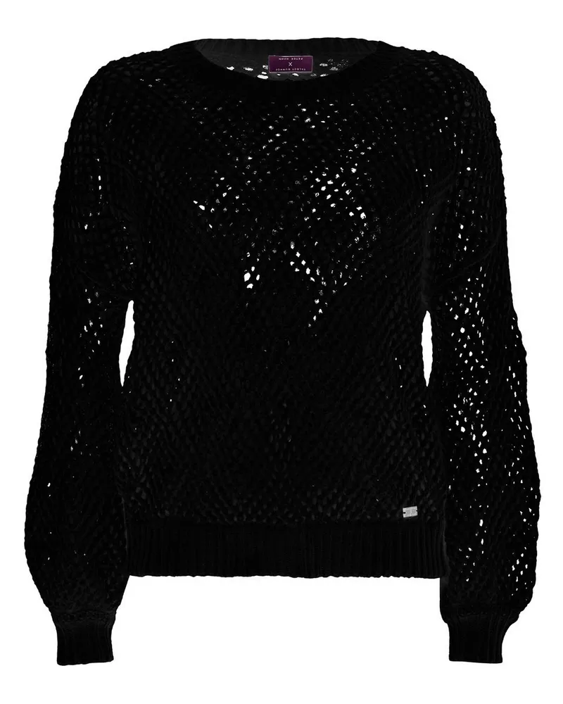 Talbot Runhof Rundhals-Pullover  schwarz Schwarz