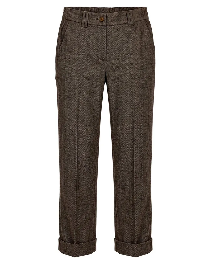 Peter Hahn Knöchellange Modern Fit-Hose  braun Braun