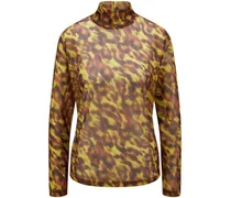 Stehkragen-Shirt  gelb