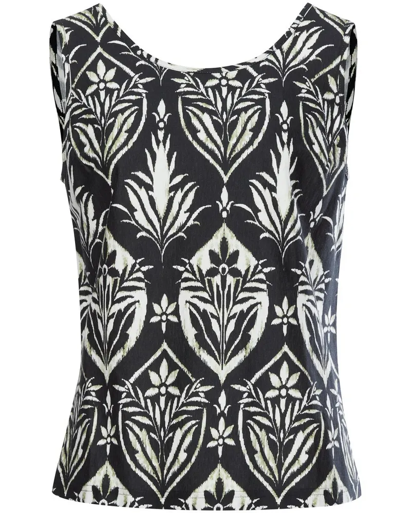 Green Cotton Top Wilma  schwarz Schwarz