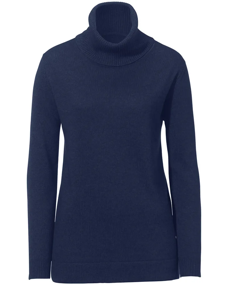 Peter Hahn Rollkragen-Pullover Modell Tamara  Seide/Kaschmir blau Blau