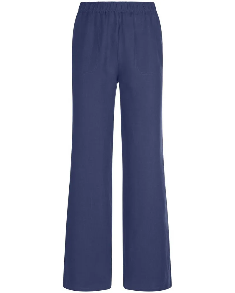 Peter Hahn Schlupf-Hose aus 100% Leinen  blau Blau