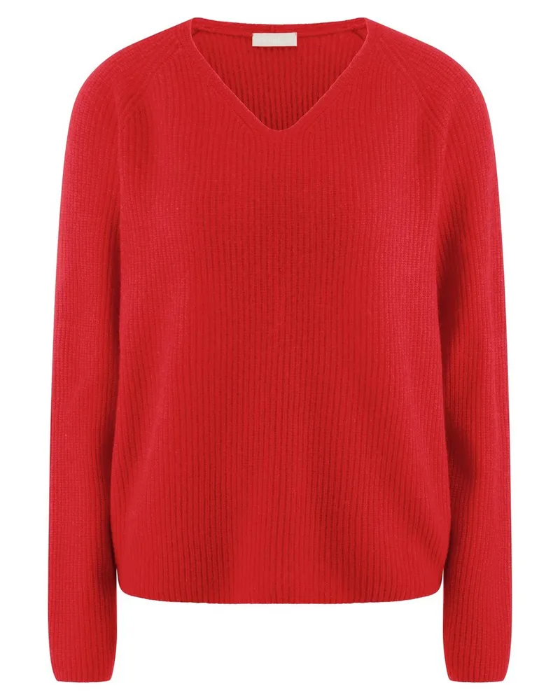 Include V-Pullover  rot Rot