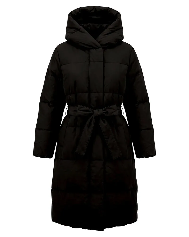 Peter Hahn Long-Steppjacke  schwarz Schwarz