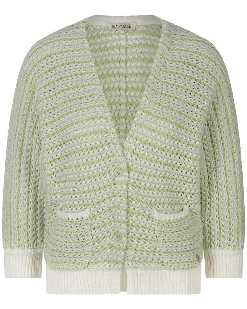 UTA RAASCH Strickjacke V-Ausschnitt  mehrfarbig Mehrfarbig