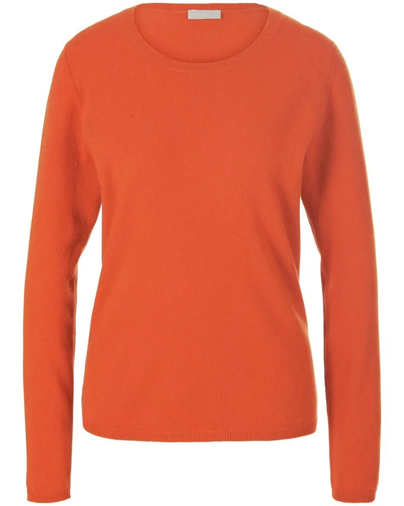 Include Rundhals-Pullover aus Schurwolle und Kaschmir  orange Orange