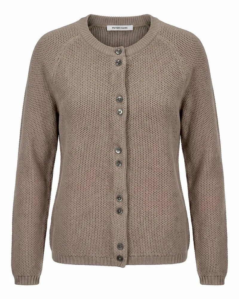 Peter Hahn Strickjacke aus 100% SUPIMA®-Baumwolle  beige Beige