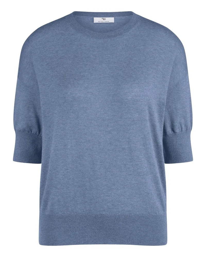 Peter Hahn Rundhals-Pullover  blau Blau