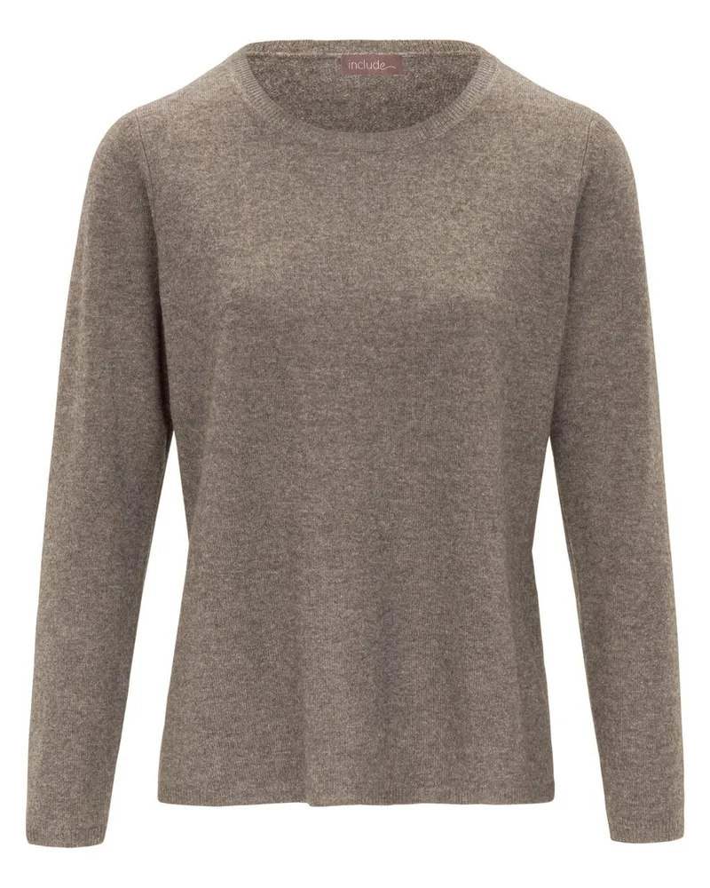 Include Rundhals-Pullover aus Schurwolle und Kaschmir  beige Beige