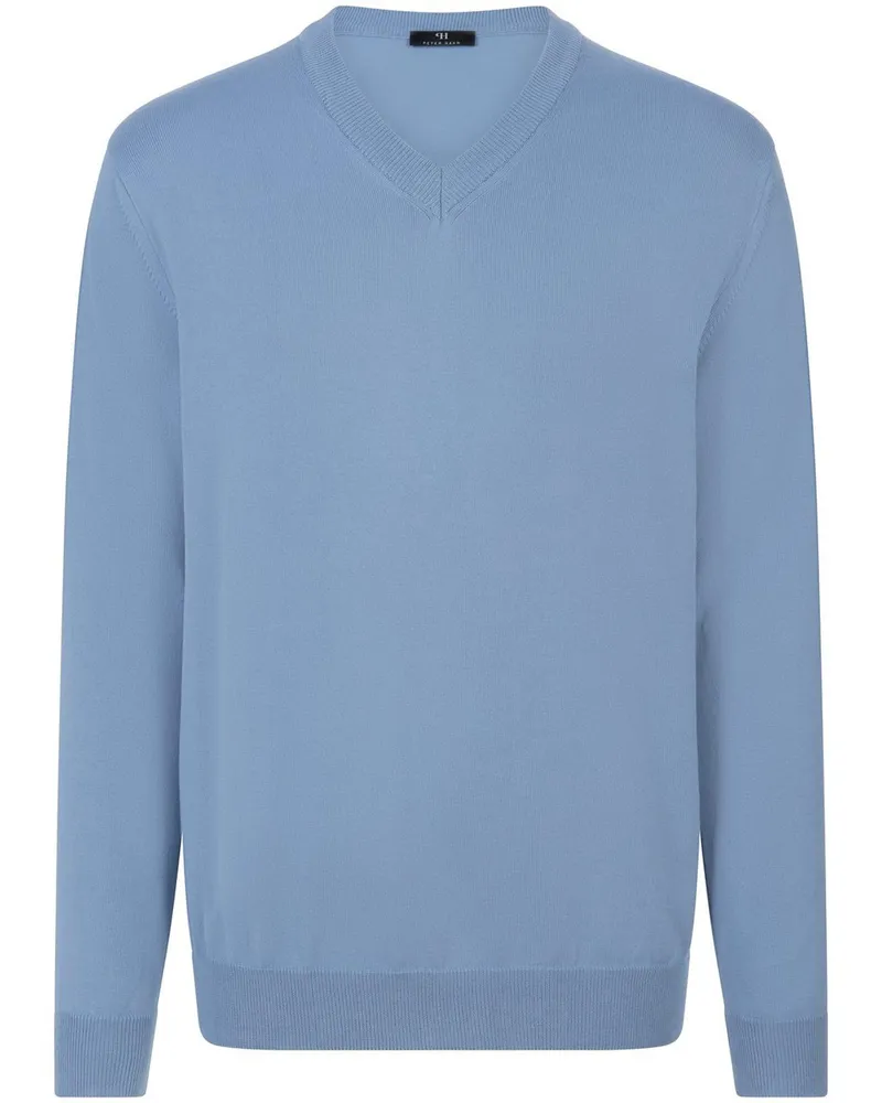 Peter Hahn V-Pullover  blau Blau