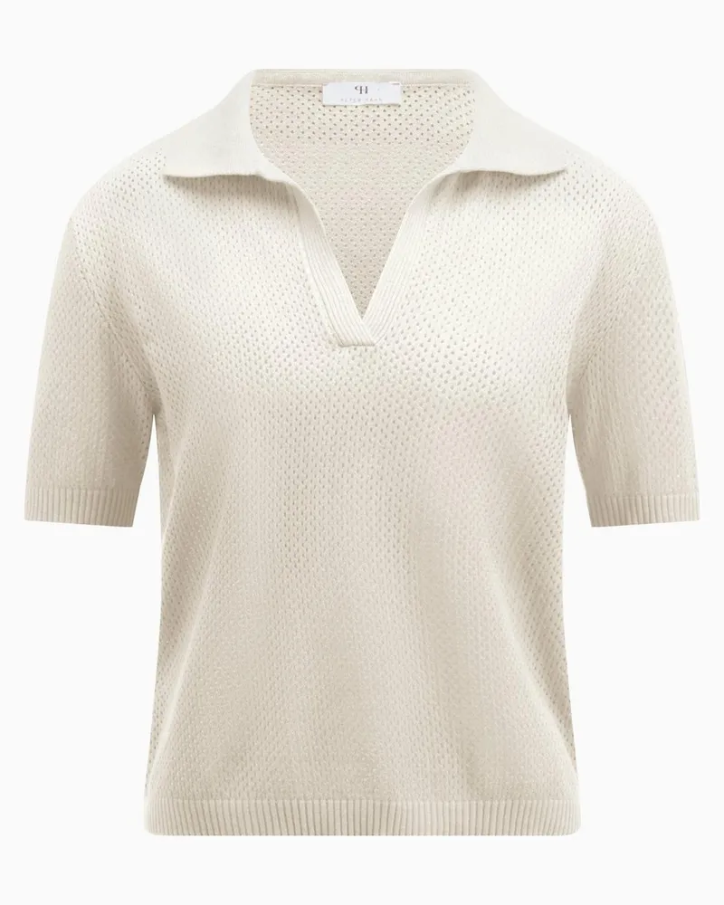 Peter Hahn Polo-Pullover  weiss Weiss