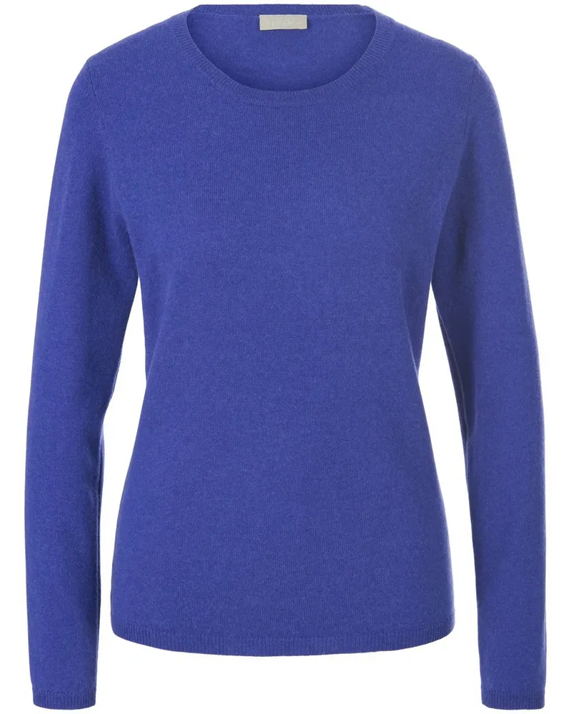 Include Rundhals-Pullover aus Schurwolle und Kaschmir  lila Lila