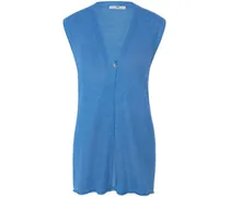 Strickweste V-Ausschnitt  blau