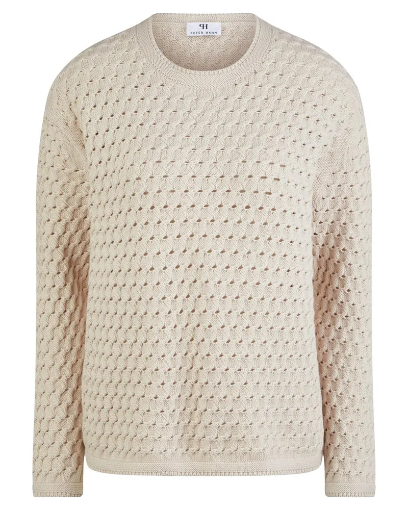 Peter Hahn Rundhals-Pullover  beige Beige