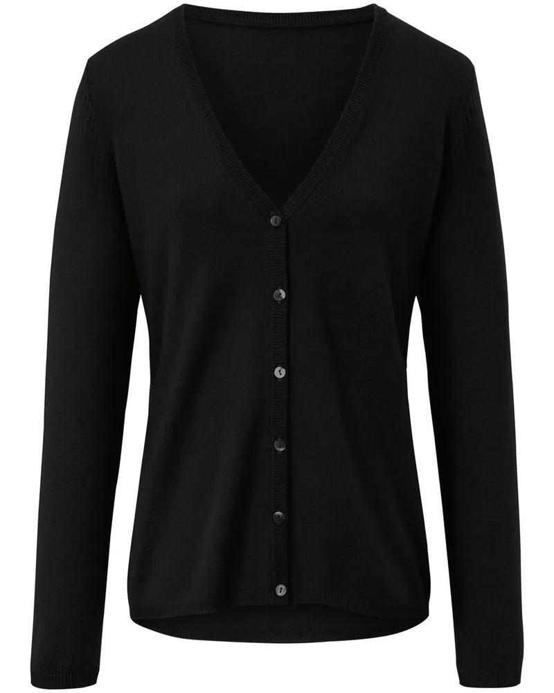 Include Strickjacke tiefem V-Ausschnitt  schwarz Schwarz