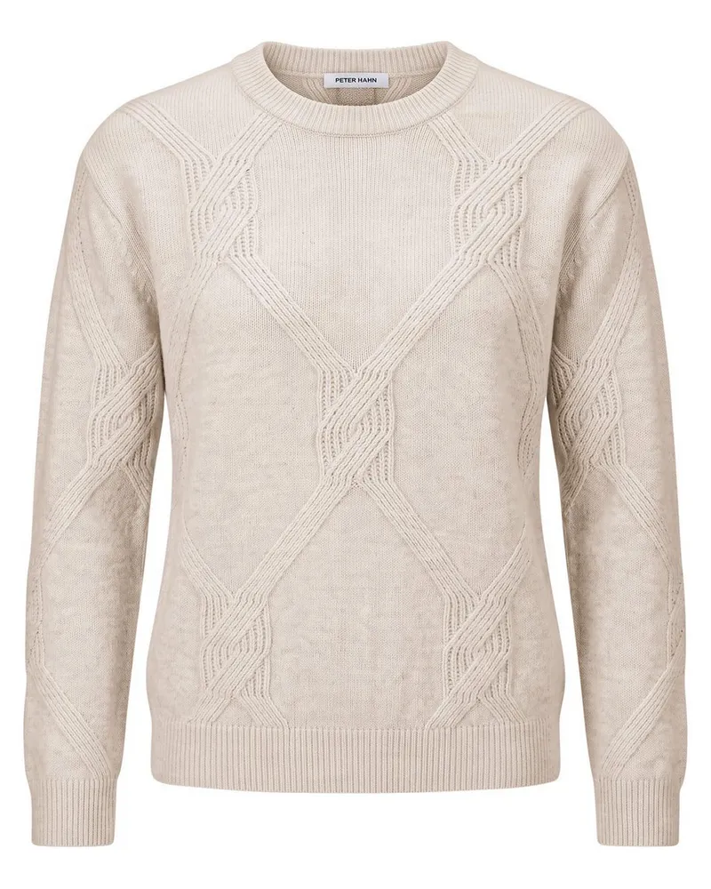 Peter Hahn Rundhals-Pullover  weiss Weiss