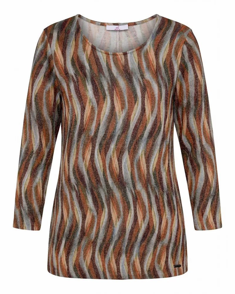 Emilia Lay Strickshirt Rundhals-­Ausschnitt  mehrfarbig Mehrfarbig