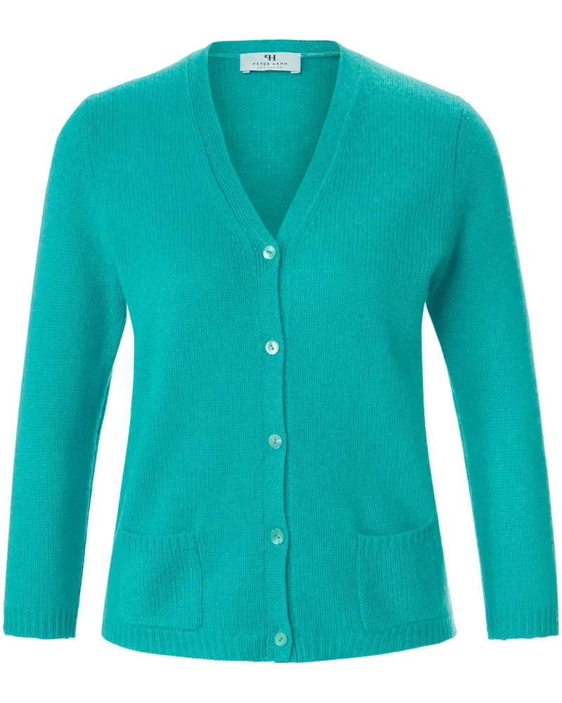 Peter Hahn Strickjacke aus 100% Premium-Kaschmir  Cashmere türkis Türkis