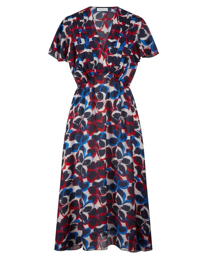 St. Emile Kleid V-Ausschnitt  blau Blau