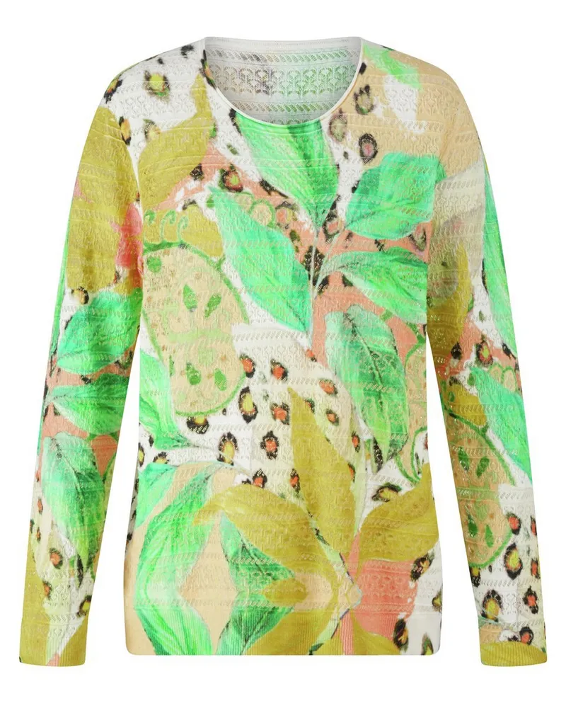 Emilia Lay Rundhals-Pullover  weiss Weiss