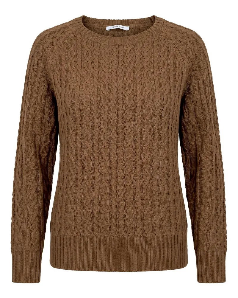 Peter Hahn Rundhals-Pullover  braun Braun