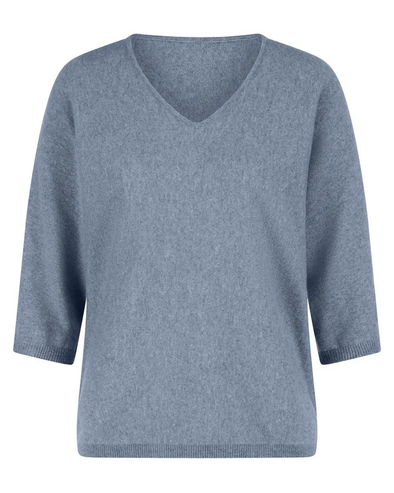 Peter Hahn V-Pullover Kaschmir  blau Blau